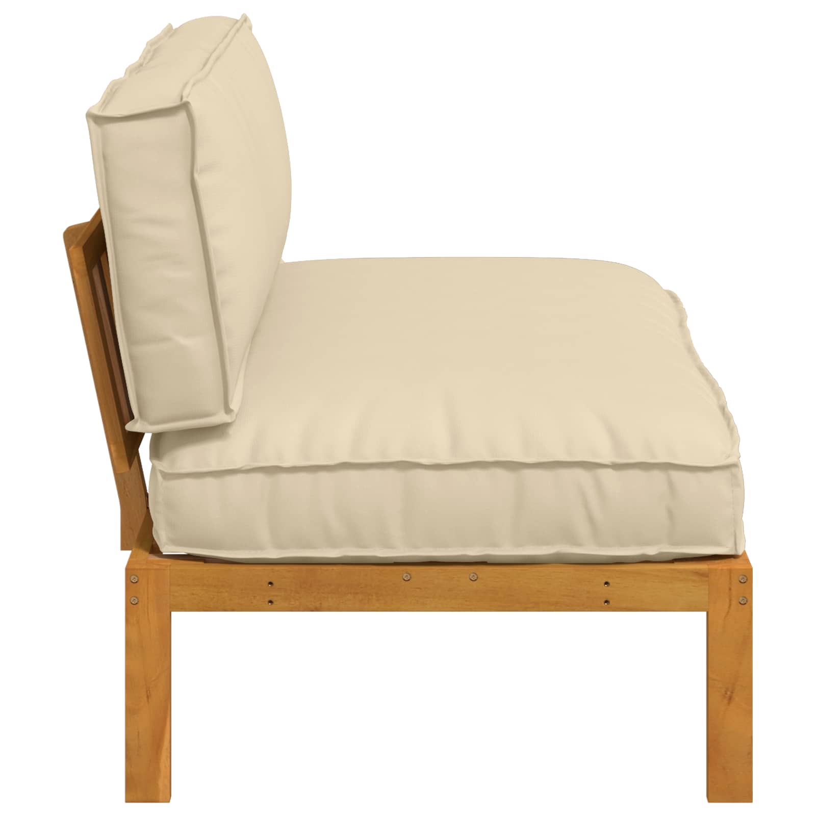 Sofa Set mit Kissen Beige 120 x 92 x 69 cm Massivholz Akazie