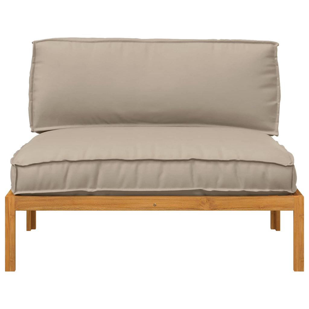 Sofa Set mit Kissen Taupe 120 x 92 x 69 cm Massivholz Akazie