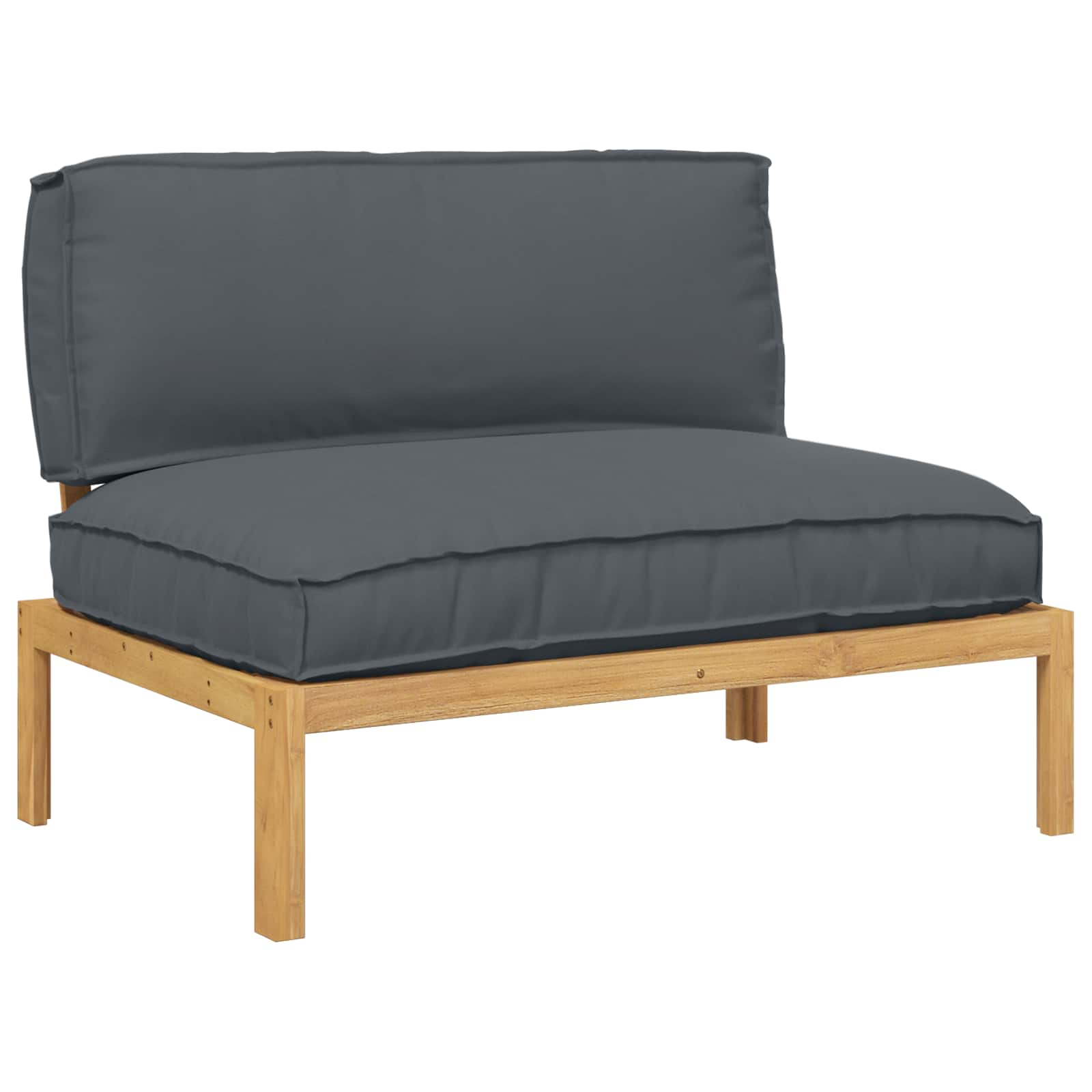Sofa Set Uni Anthrazit 120 x 92 x 69 cm Massivholz Akazie