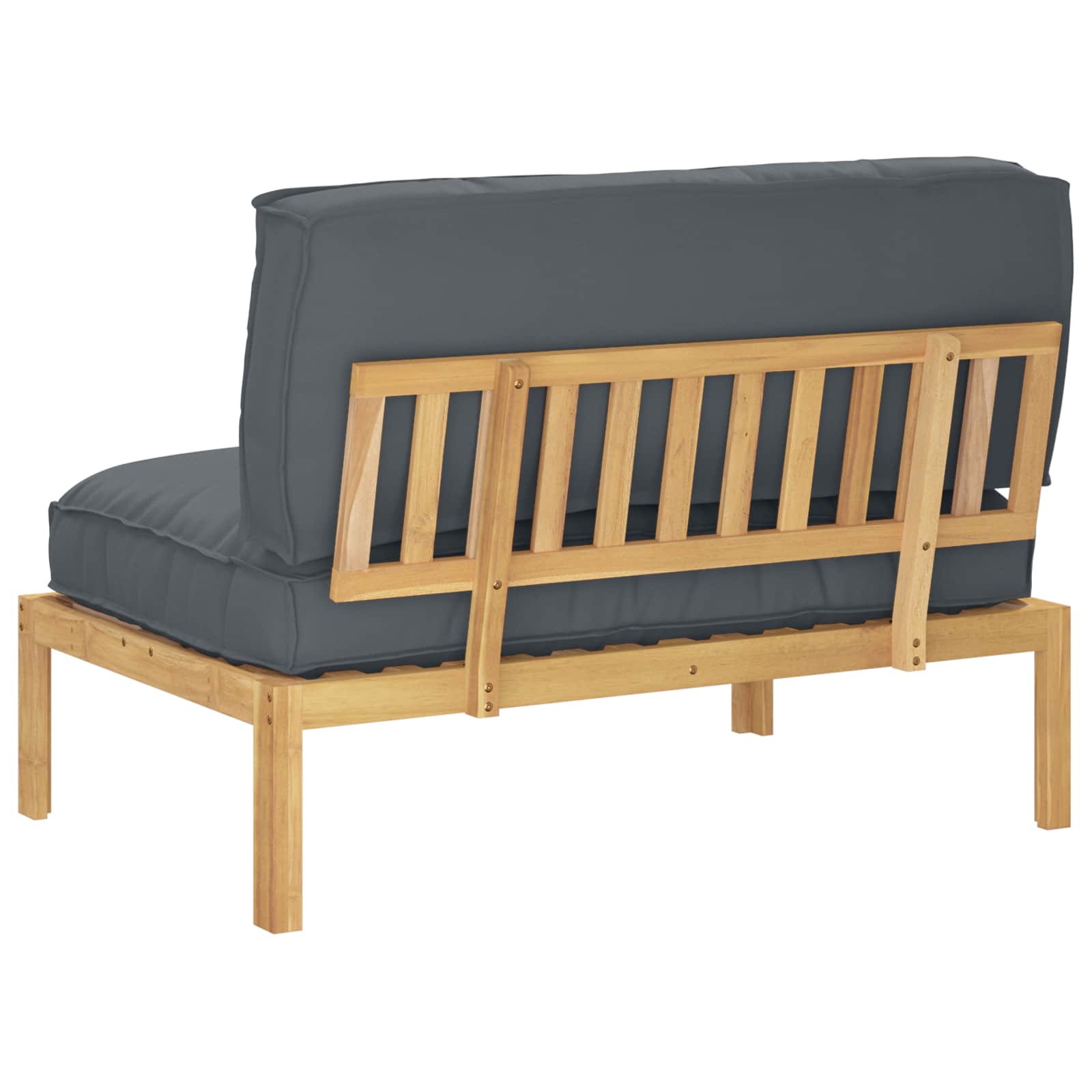 Sofa Set Uni Anthrazit 120 x 92 x 69 cm Massivholz Akazie