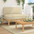 Sofa Set mit Kissen Beige 120 x 92 x 69 cm Massivholz Akazie