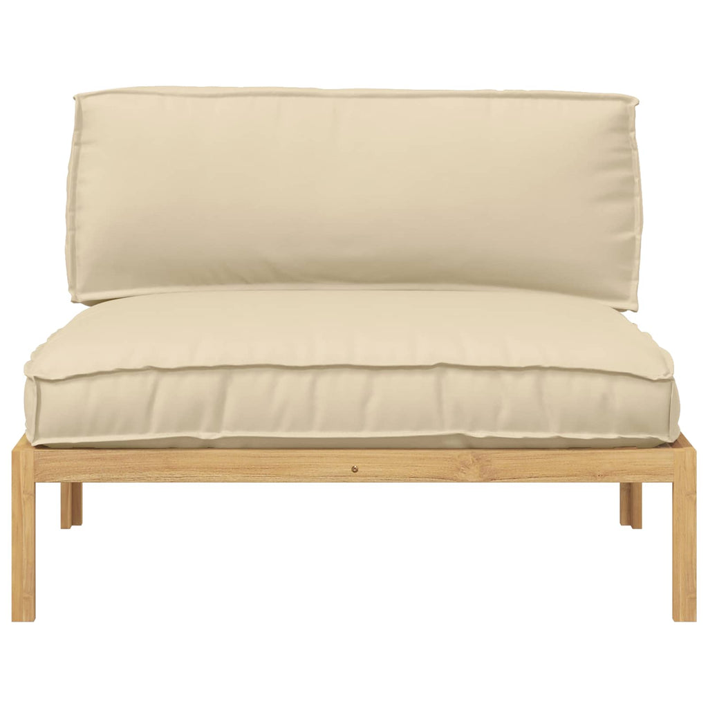 Sofa Set mit Kissen Beige 120 x 92 x 69 cm Massivholz Akazie