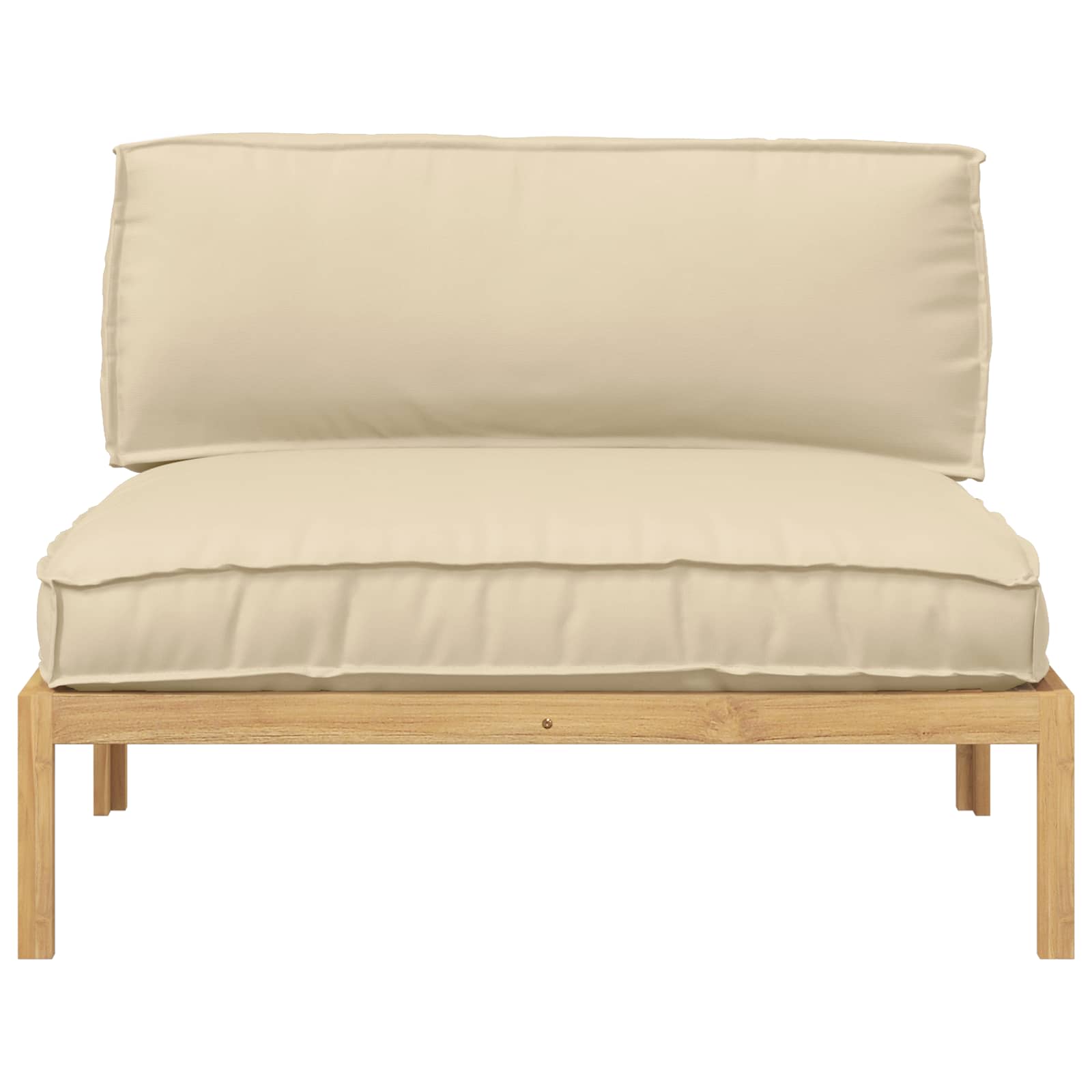 Sofa Set mit Kissen Beige 120 x 92 x 69 cm Massivholz Akazie
