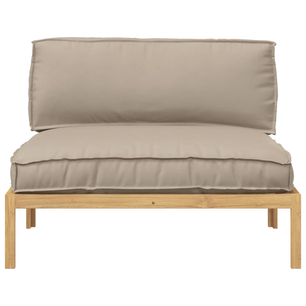 Sofa Set mit Kissen Taupe 120 x 92 x 69 cm Massivholz Akazie