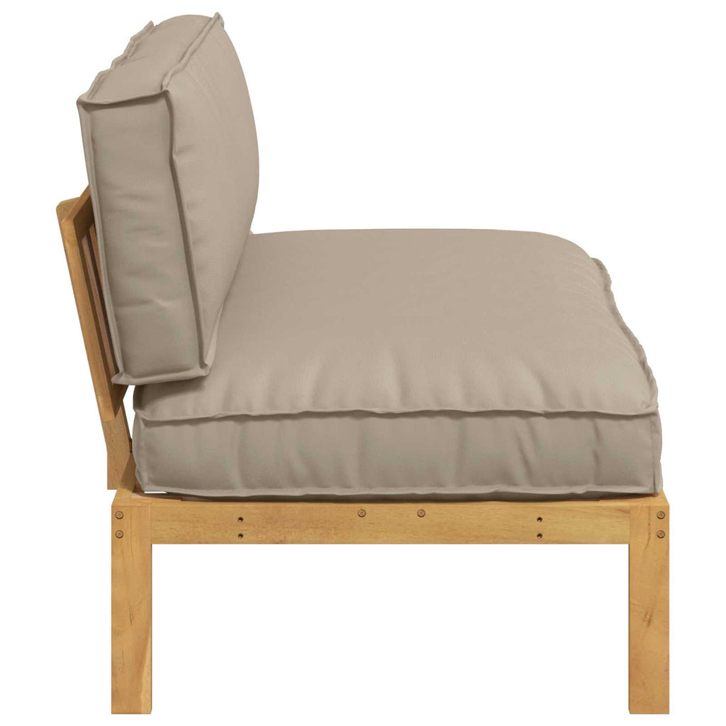 Sofa Set mit Kissen Taupe 120 x 92 x 69 cm Massivholz Akazie