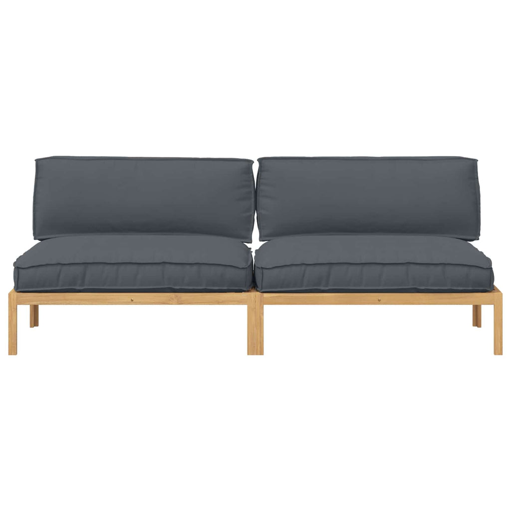 Sofa Set Uni Anthrazit 240 x 92 x 69 cm Massivholz Akazie