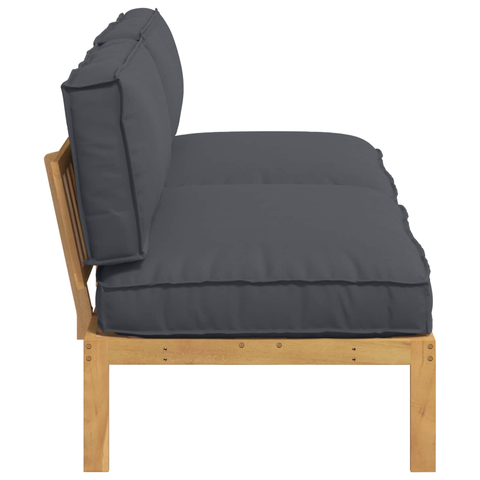 Sofa Set Uni Anthrazit 240 x 92 x 69 cm Massivholz Akazie