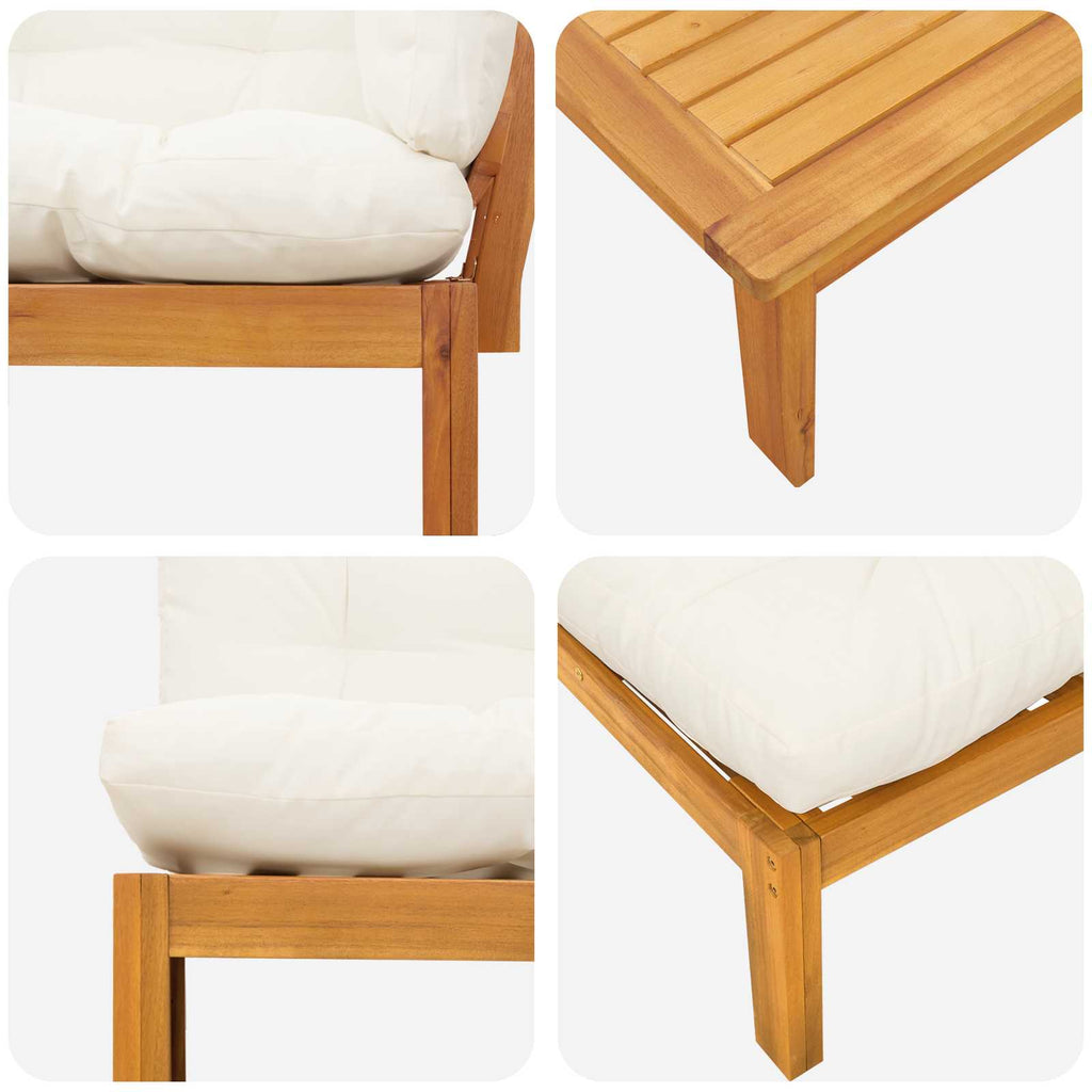 3 Stück Garten Pallet Sofa Einheiten Massivholz Akazie