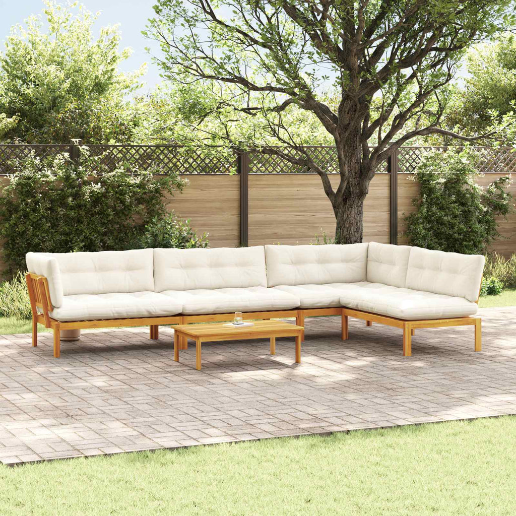 5 Stück Garten Pallet Sofa Einheiten Massivholz Akazie Natur