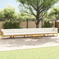 6 Stück Garten Pallet Sofa Einheiten Massivholz Akazie Natur