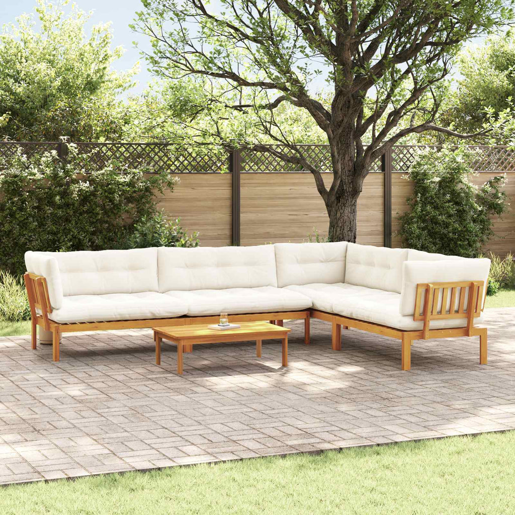 5 Stück Garten Pallet Sofa Einheiten Massivholz Akazie Natur