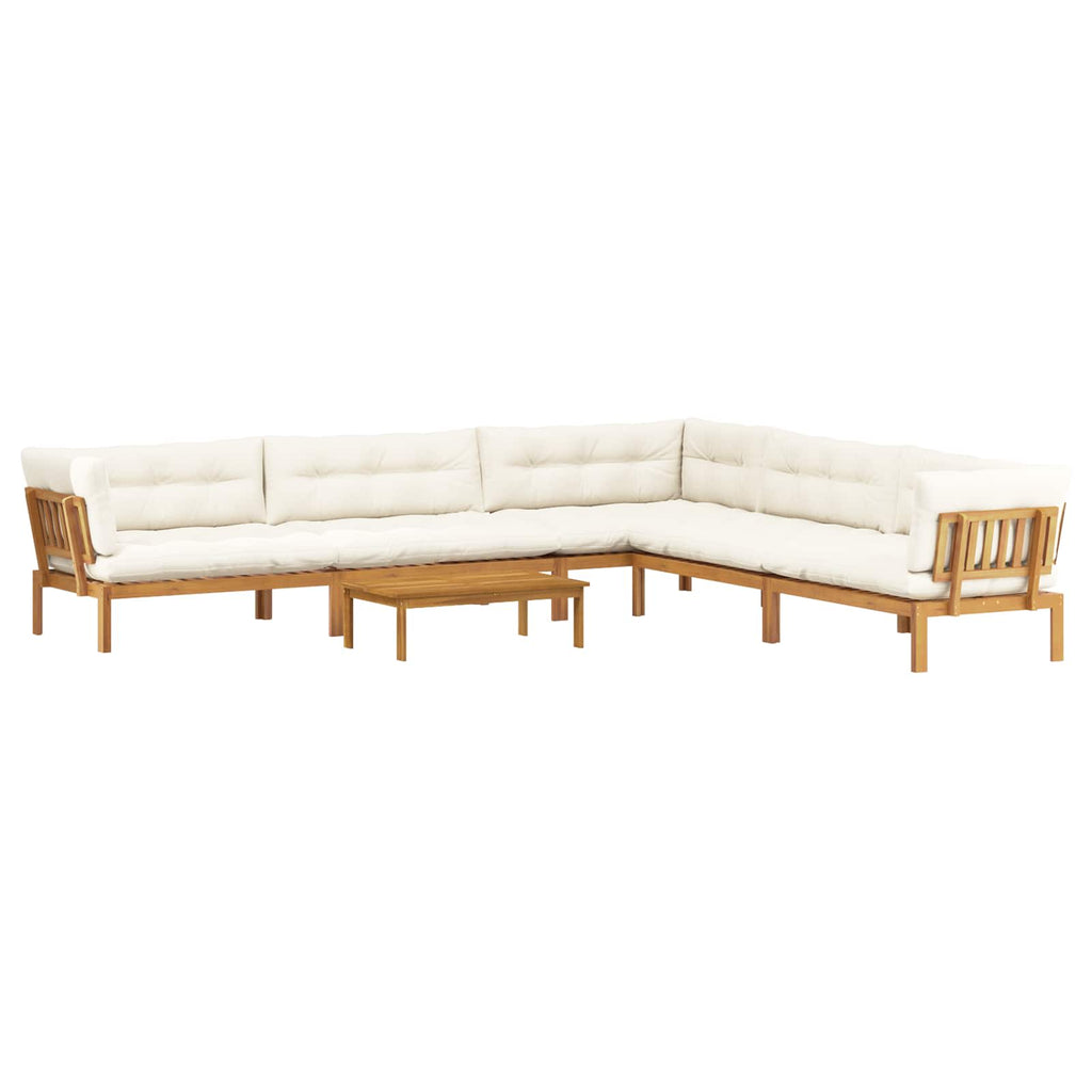 6 Stück Garten Pallet Sofa Einheiten Massivholz Akazie Natur