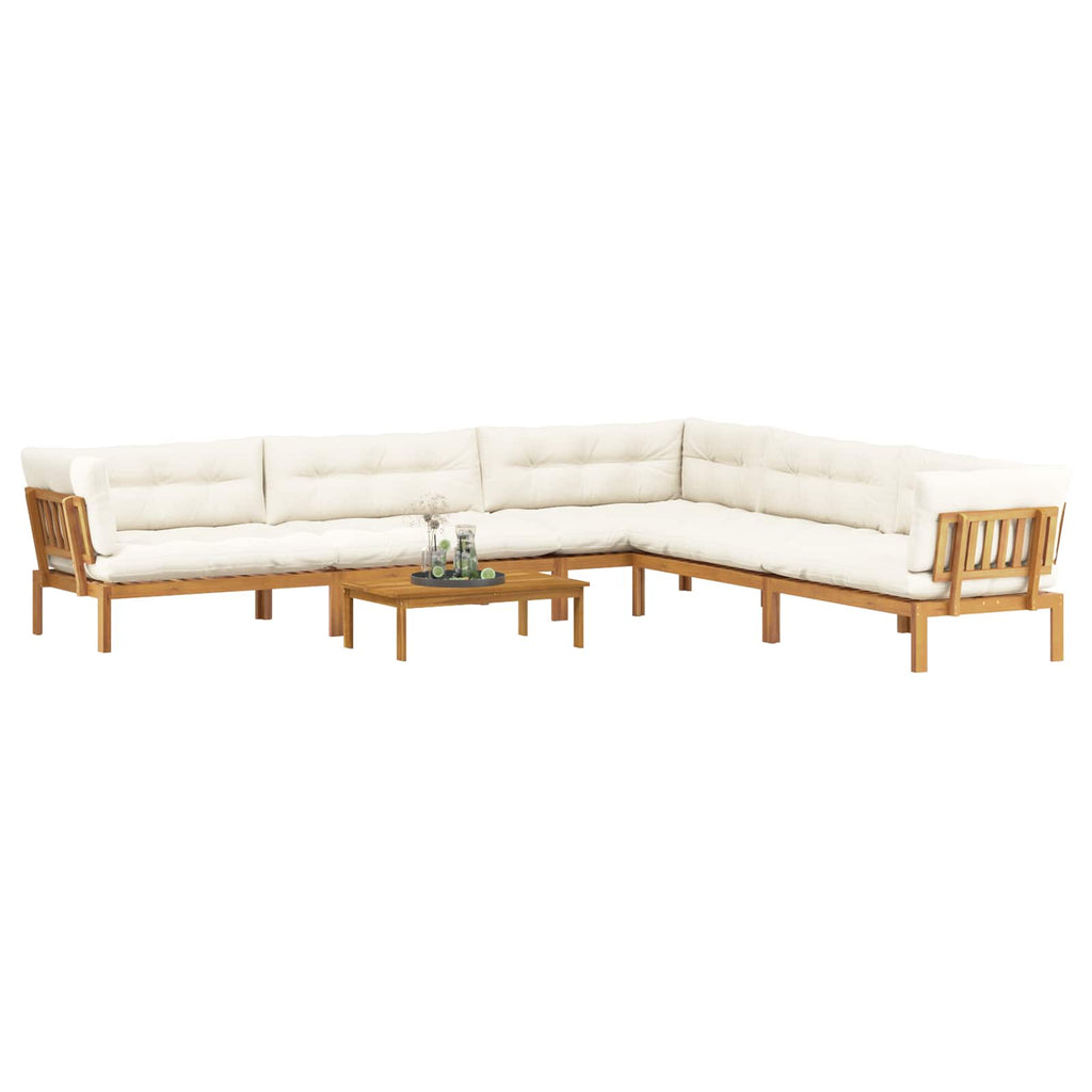 6 Stück Garten Pallet Sofa Einheiten Massivholz Akazie Natur