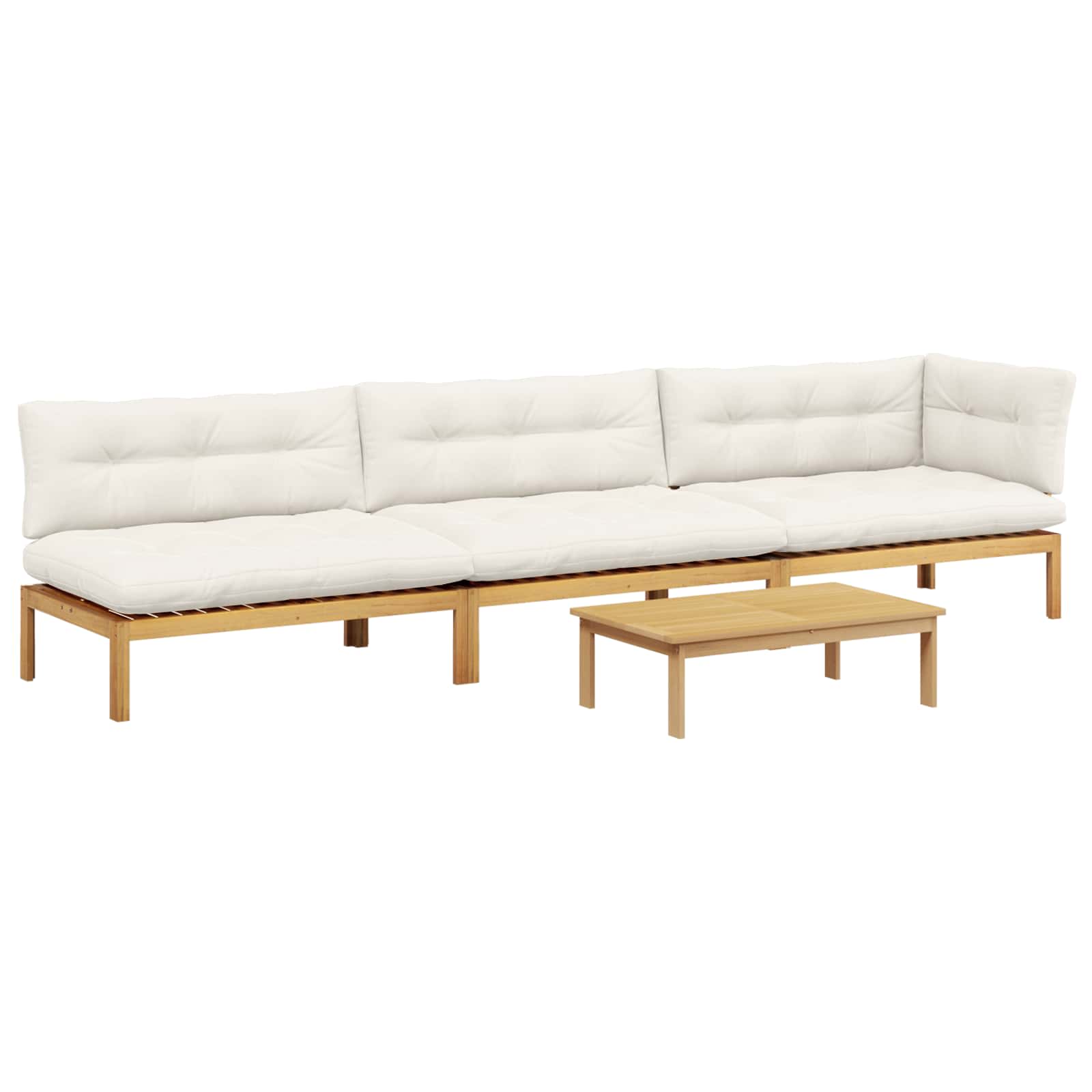 4 Stück Garten Pallet Sofa Einheiten Massivholz Akazie