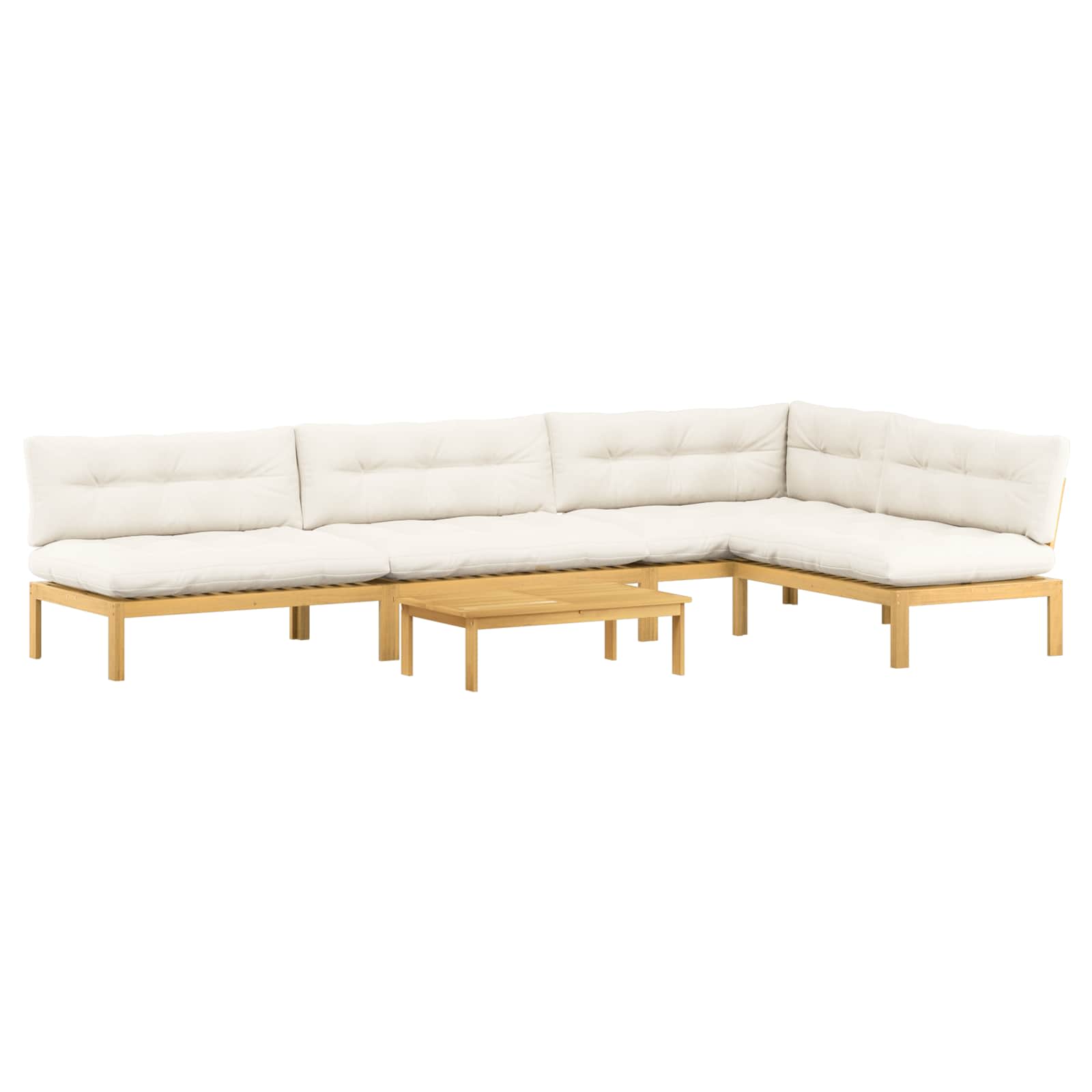 5 Stück Garten Pallet Sofa Einheiten Massivholz Akazie