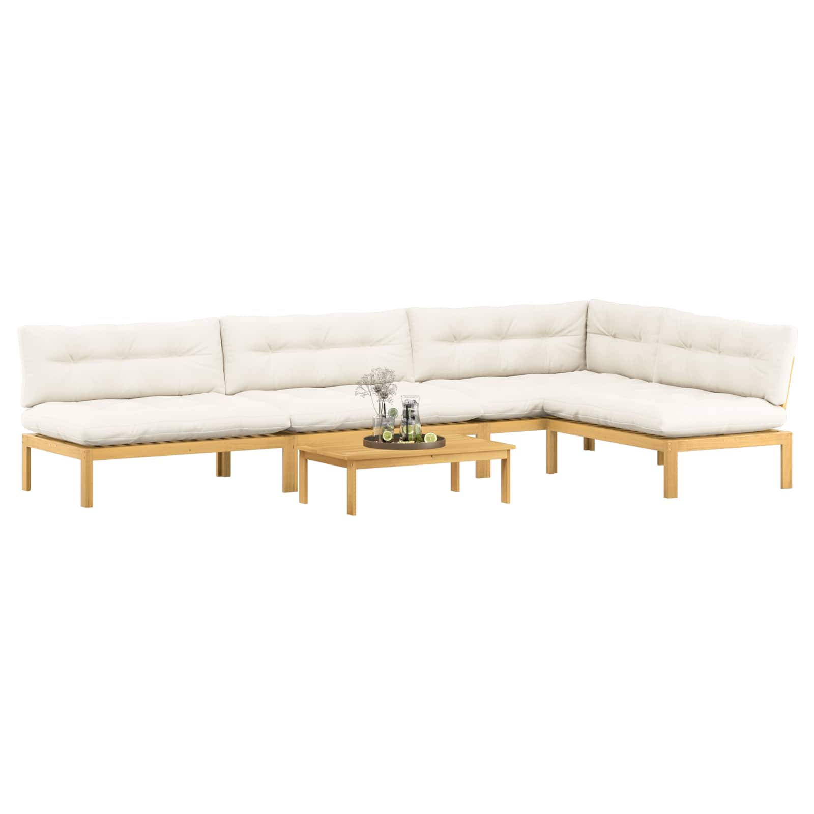 5 Stück Garten Pallet Sofa Einheiten Massivholz Akazie