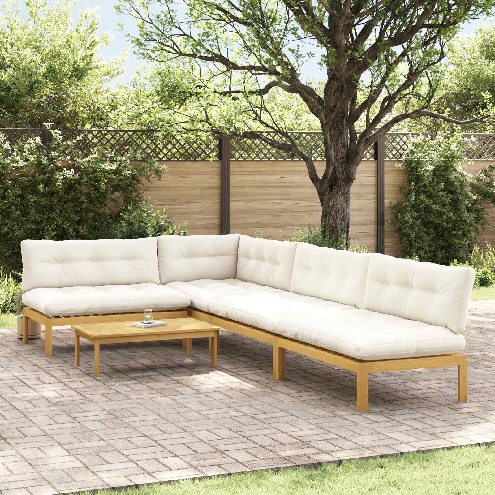 5 Stück Garten Pallet Sofa Einheiten Massivholz Akazie