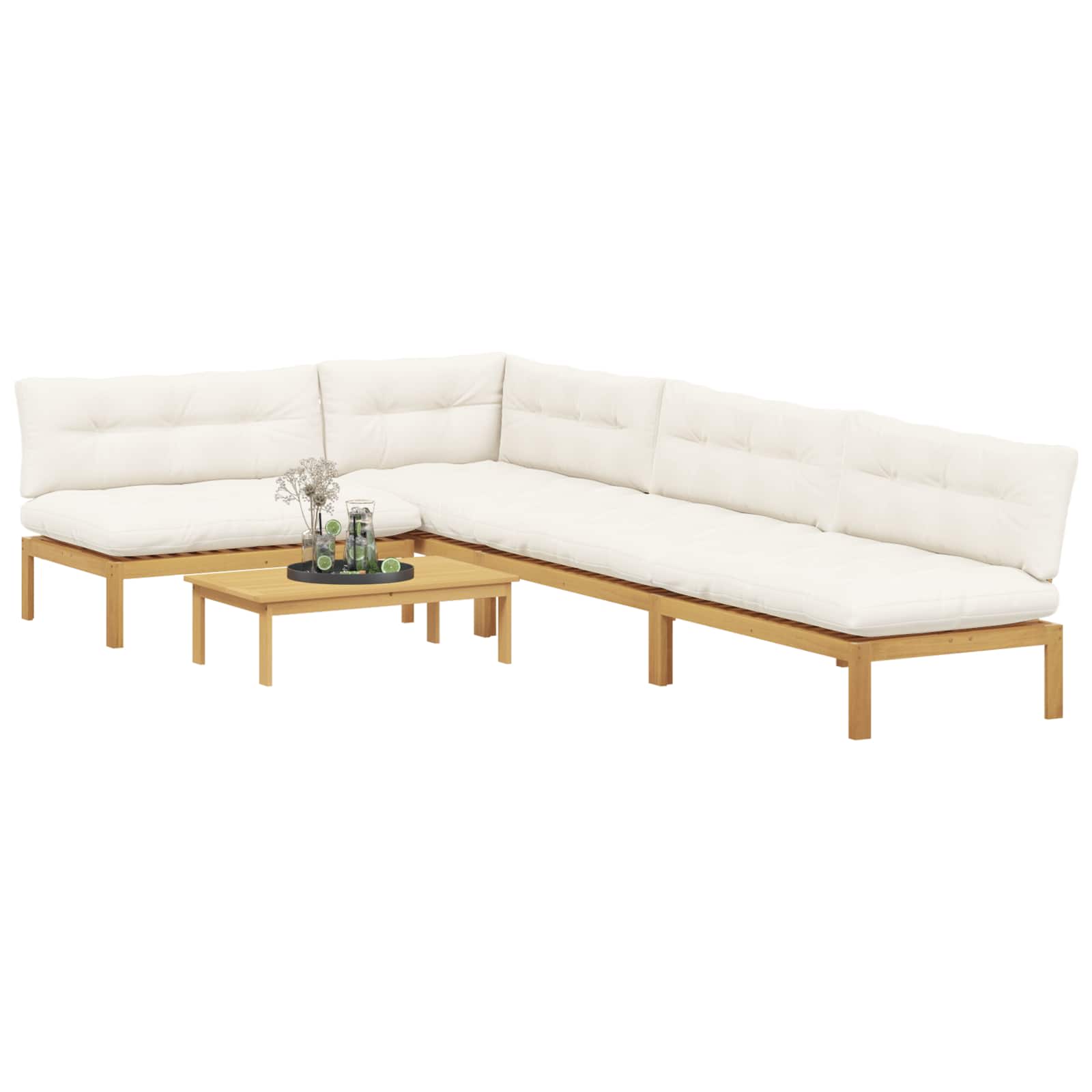 5 Stück Garten Pallet Sofa Einheiten Massivholz Akazie