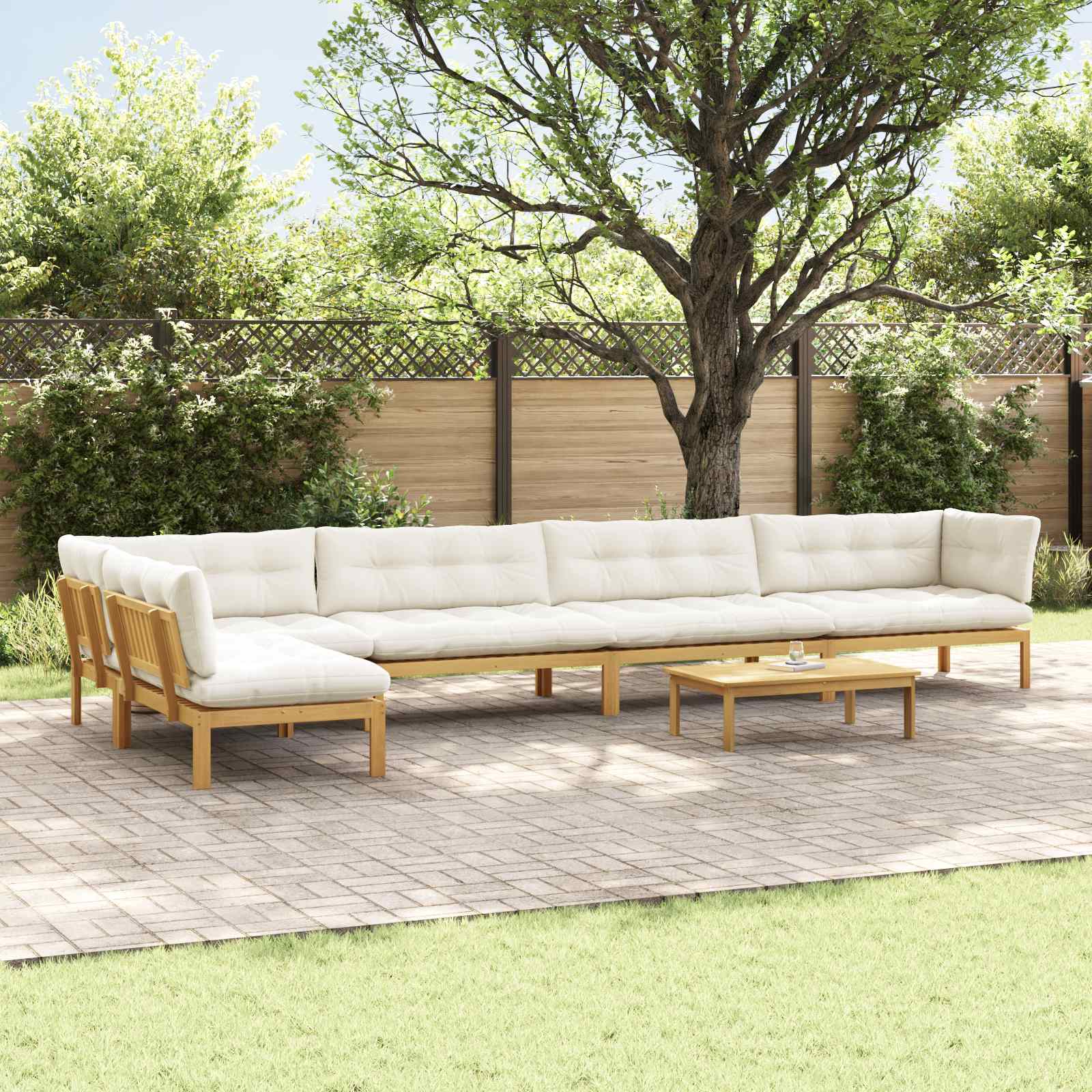 6 Stück Garten Pallet Sofa Einheiten Massivholz Akazie