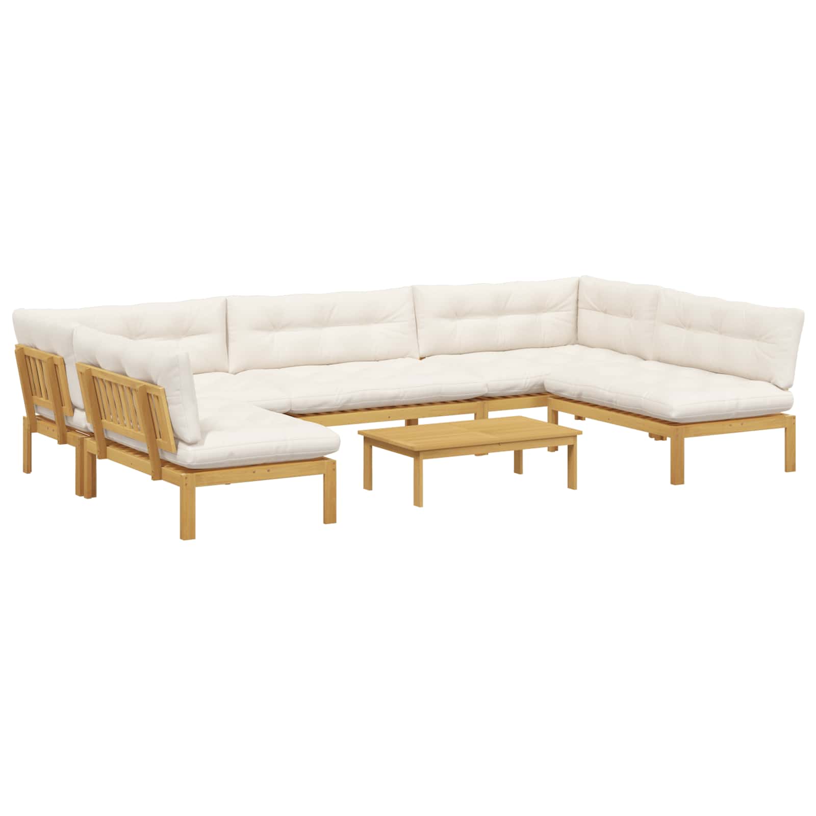 6 Stück Garten Pallet Sofa Einheiten Massivholz Akazie