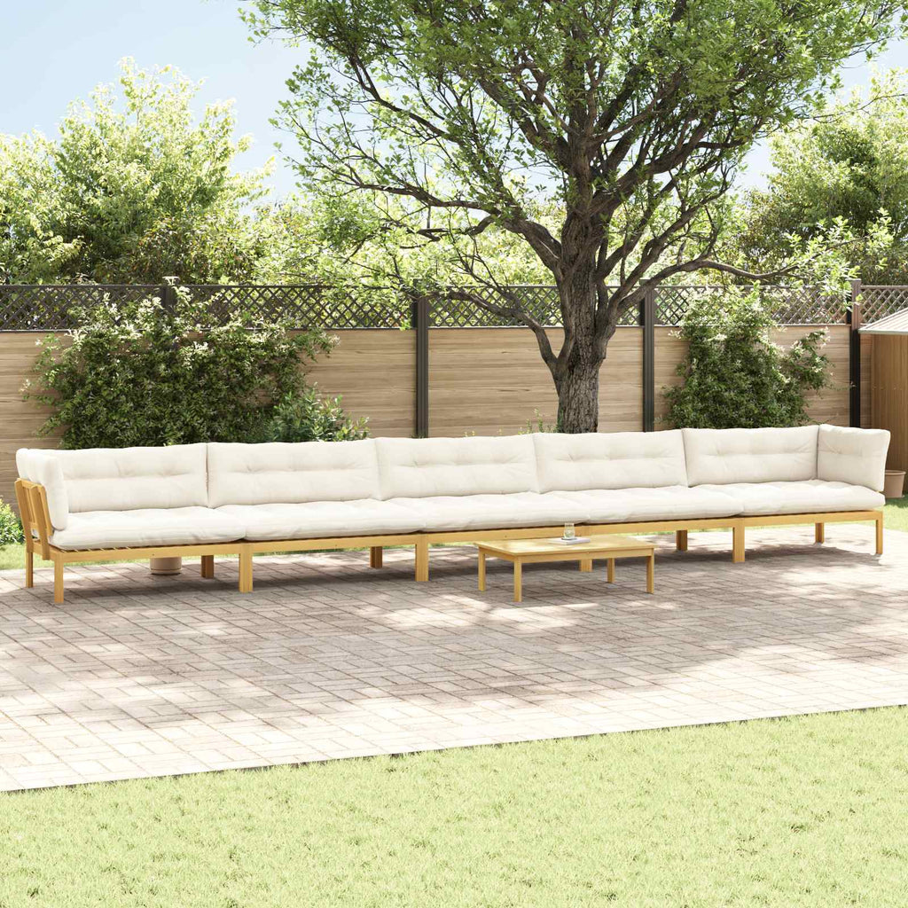 6 Stück Garten Pallet Sofa Einheiten Massivholz Akazie