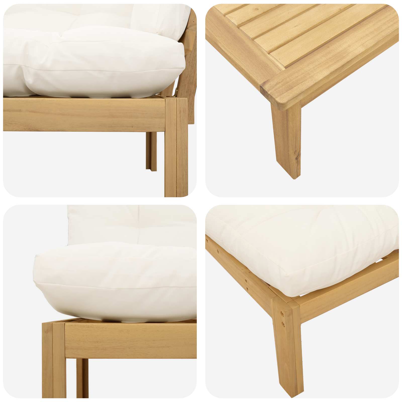 6 Stück Garten Pallet Sofa Einheiten Massivholz Akazie
