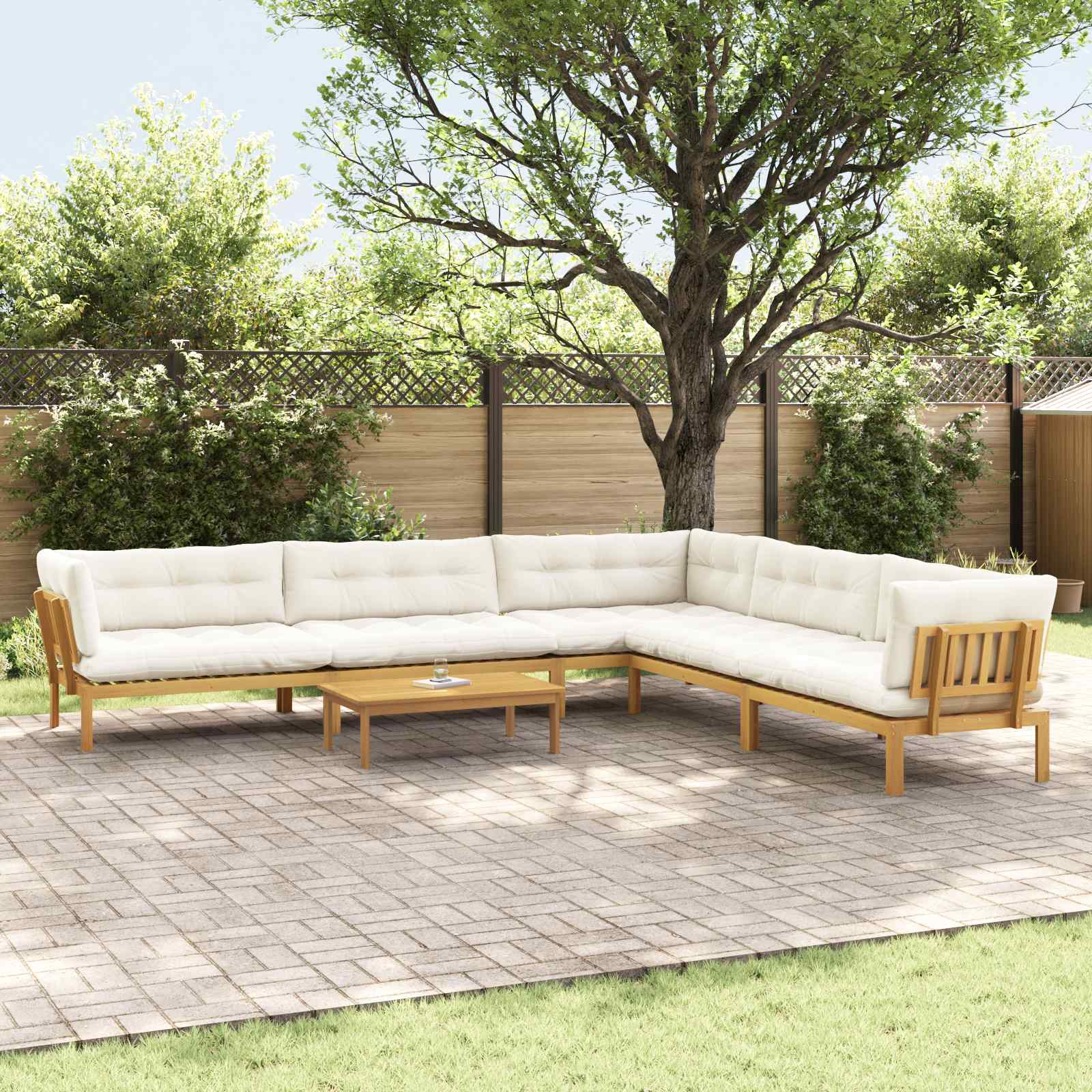 6 Stück Garten Pallet Sofa Einheiten Massivholz Akazie