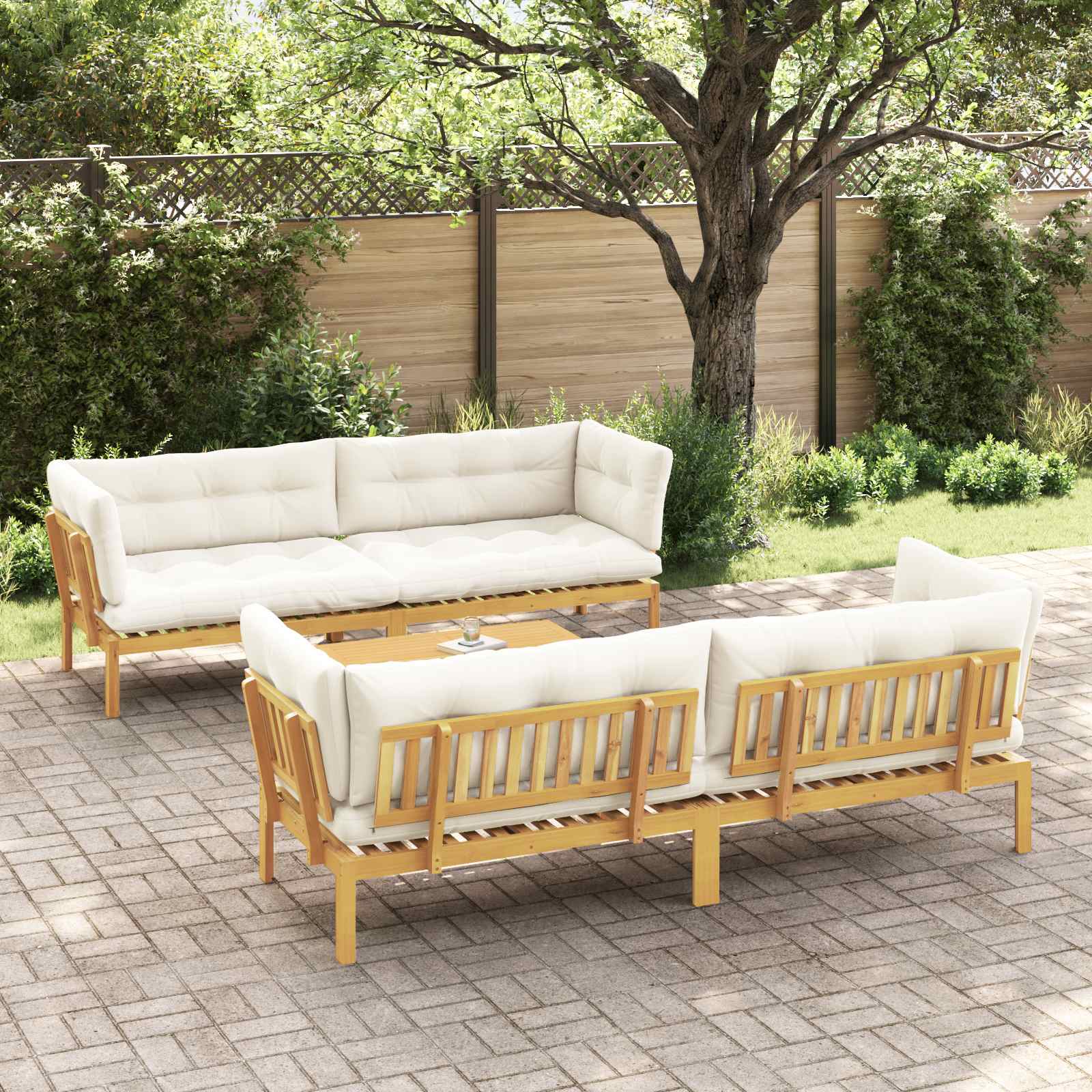 5 Stück Garten Pallet Sofa Einheiten Massivholz Akazie