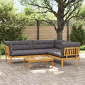 4 Stück Garten Pallet Sofa Einheiten Massivholz Akazie Natur