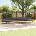 6 Stück Garten Pallet Sofa Einheiten Massivholz Akazie Natur