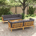 5 Stück Garten Pallet Sofa Einheiten Massivholz Akazie Natur