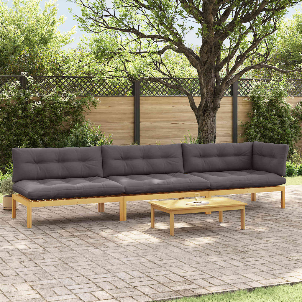 4 Stück Garten Pallet Sofa Einheiten Massivholz Akazie