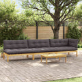 4 Stück Garten Pallet Sofa Einheiten Massivholz Akazie