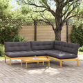 4 Stück Garten Pallet Sofa Einheiten Massivholz Akazie