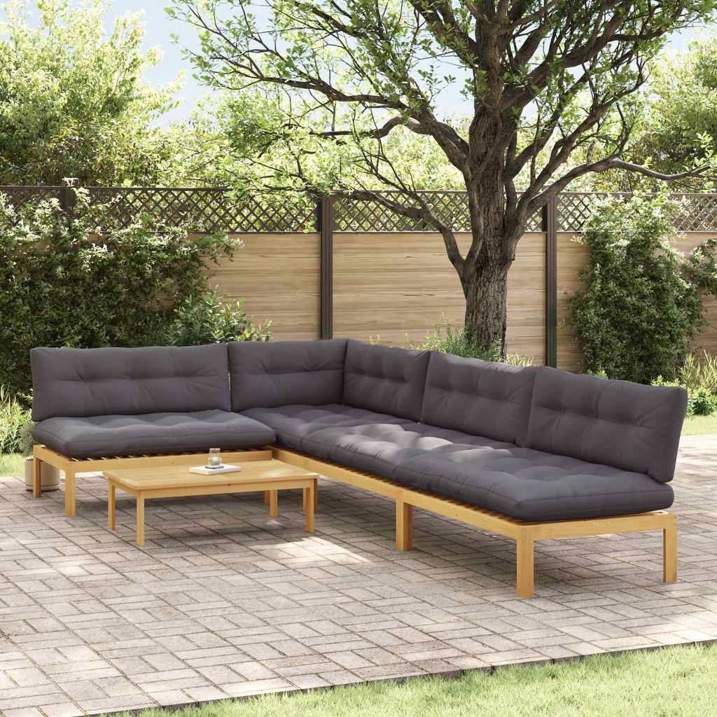 5 Stück Garten Pallet Sofa Einheiten Massivholz Akazie