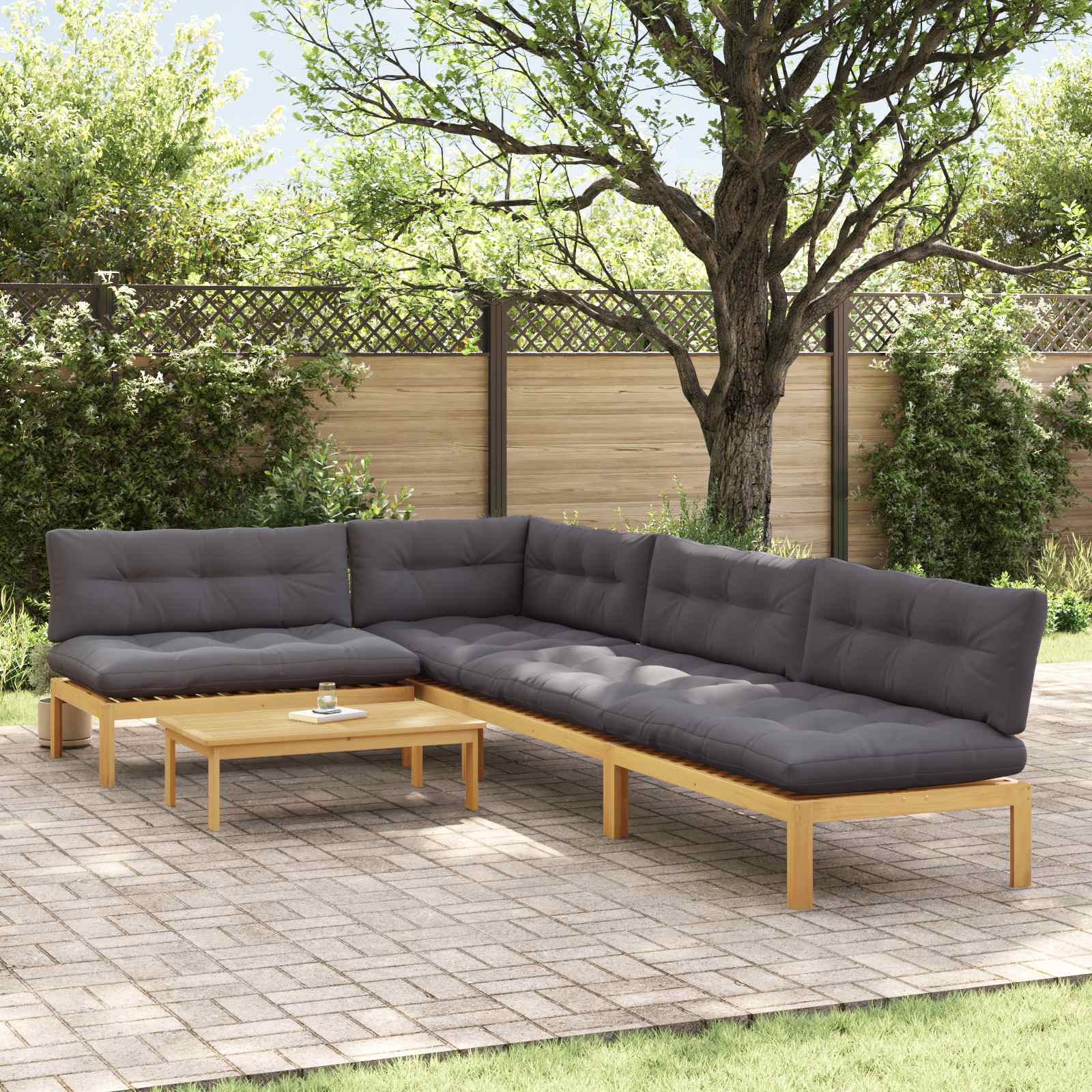 5 Stück Garten Pallet Sofa Einheiten Massivholz Akazie