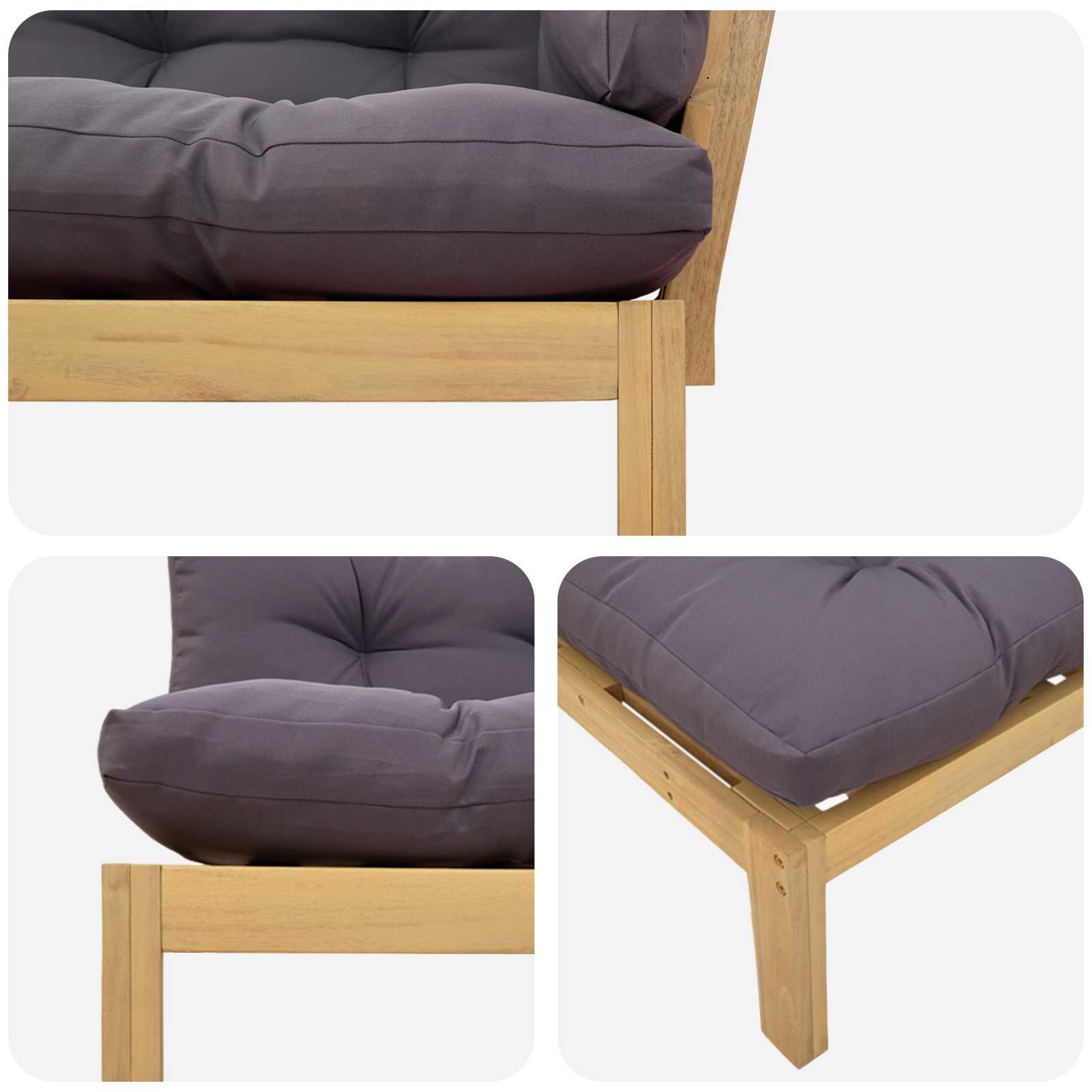 Garten Pallet Sofa Einheiten 2 Stück Hellbraun und Dunkelgrau