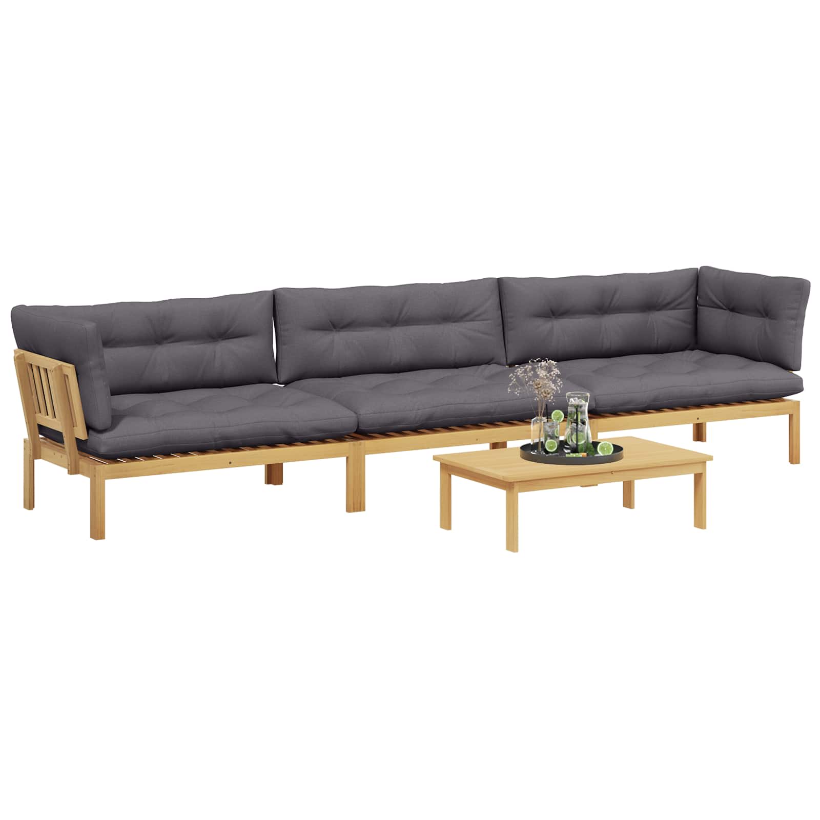 4 Stück Garten Pallet Sofa Einheiten Massivholz Akazie