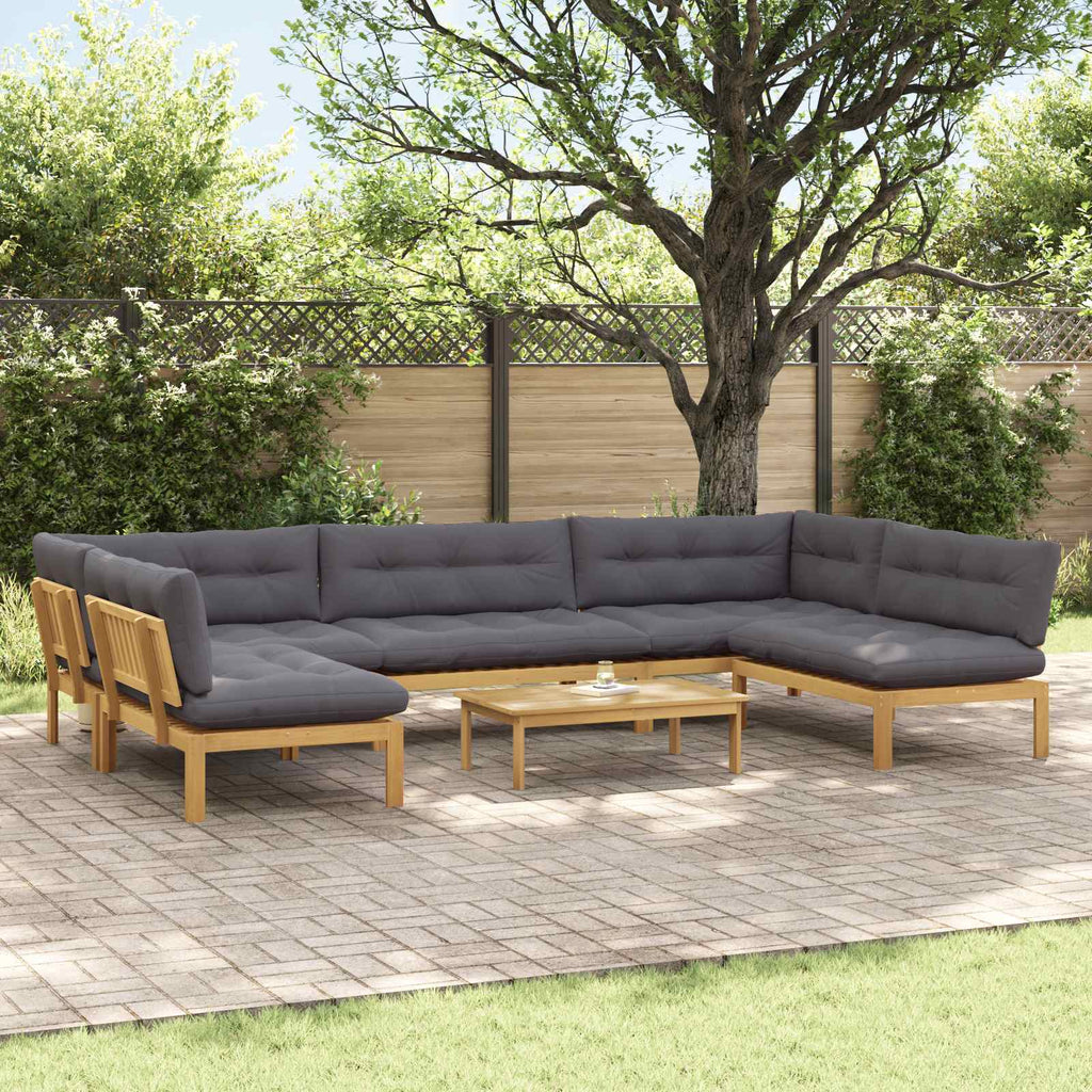 6 Stück Garten Pallet Sofa Einheiten Massivholz Akazie