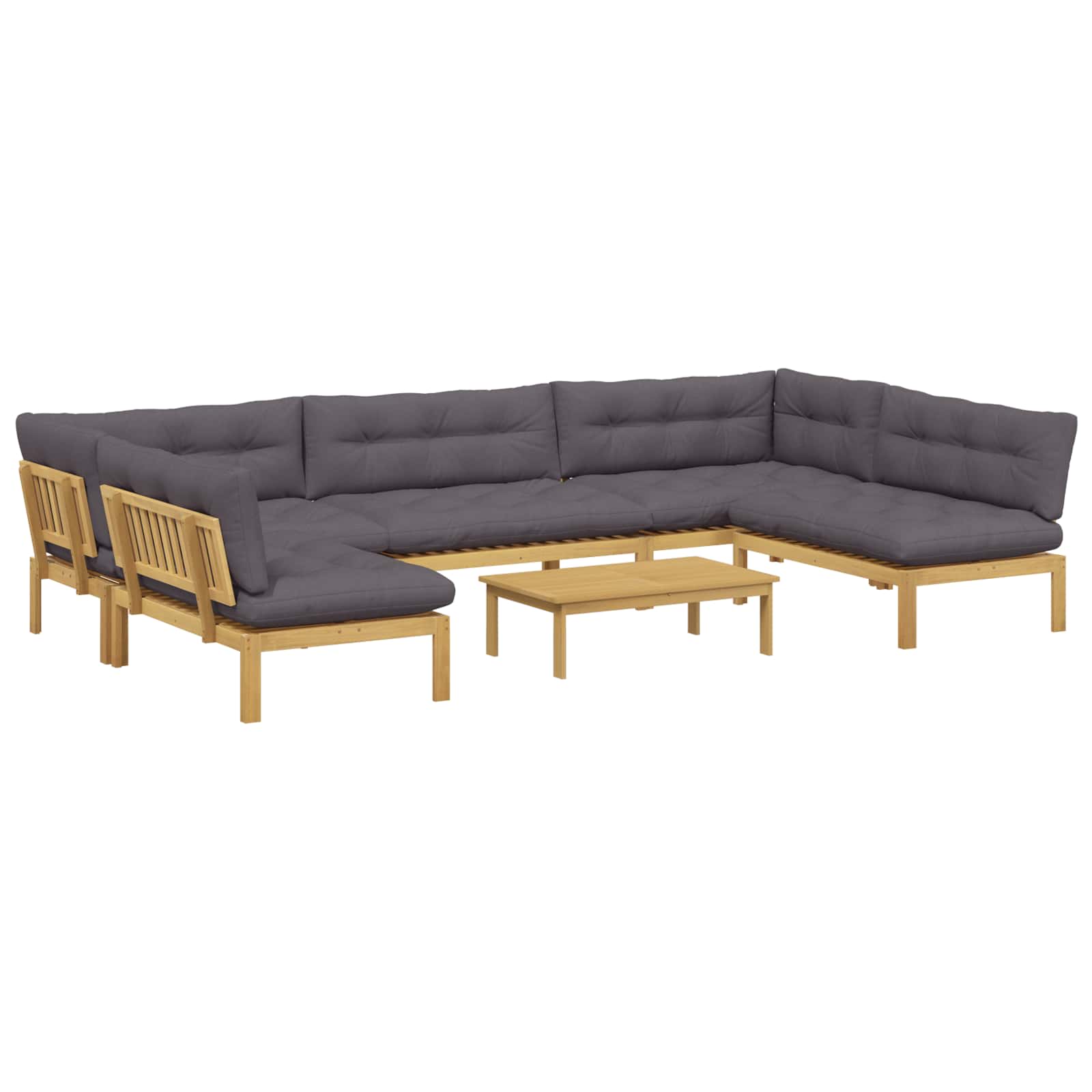 6 Stück Garten Pallet Sofa Einheiten Massivholz Akazie
