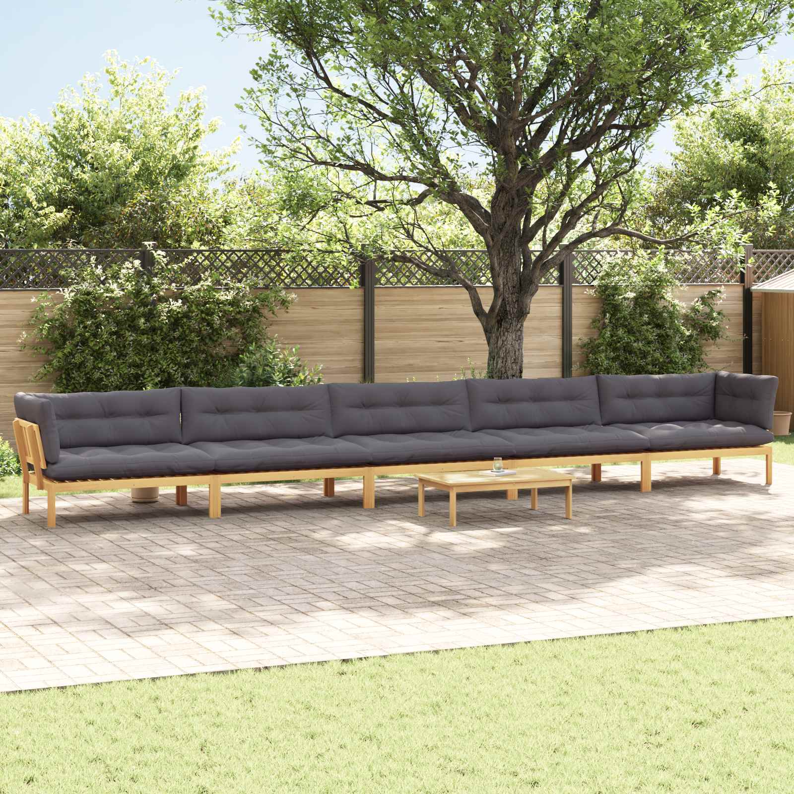 6 Stück Garten Pallet Sofa Einheiten Massivholz Akazie