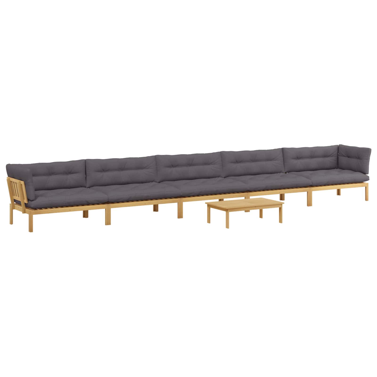 6 Stück Garten Pallet Sofa Einheiten Massivholz Akazie