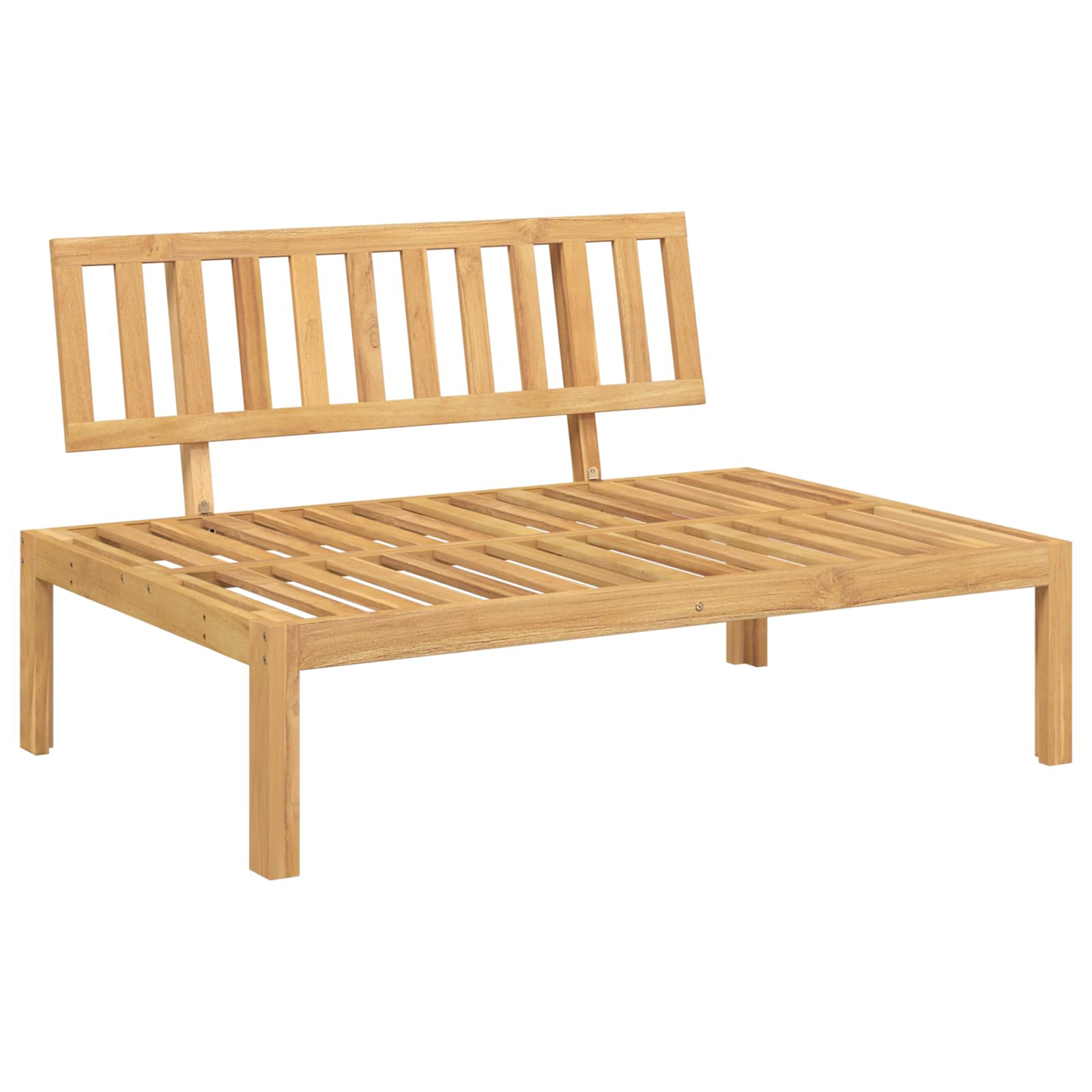 Sofa Set mit Kissen Uni 4 pcs Grau Massivholz Akazie