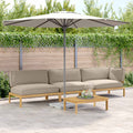 Sofa Set mit Kissen Uni 4 pcs Taupe Massivholz Akazie