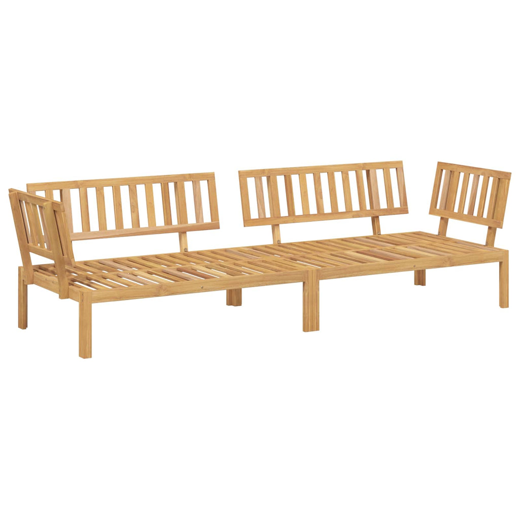Sofa Set mit Kissen Uni 2 pcs Anthrazit Massivholz Akazie