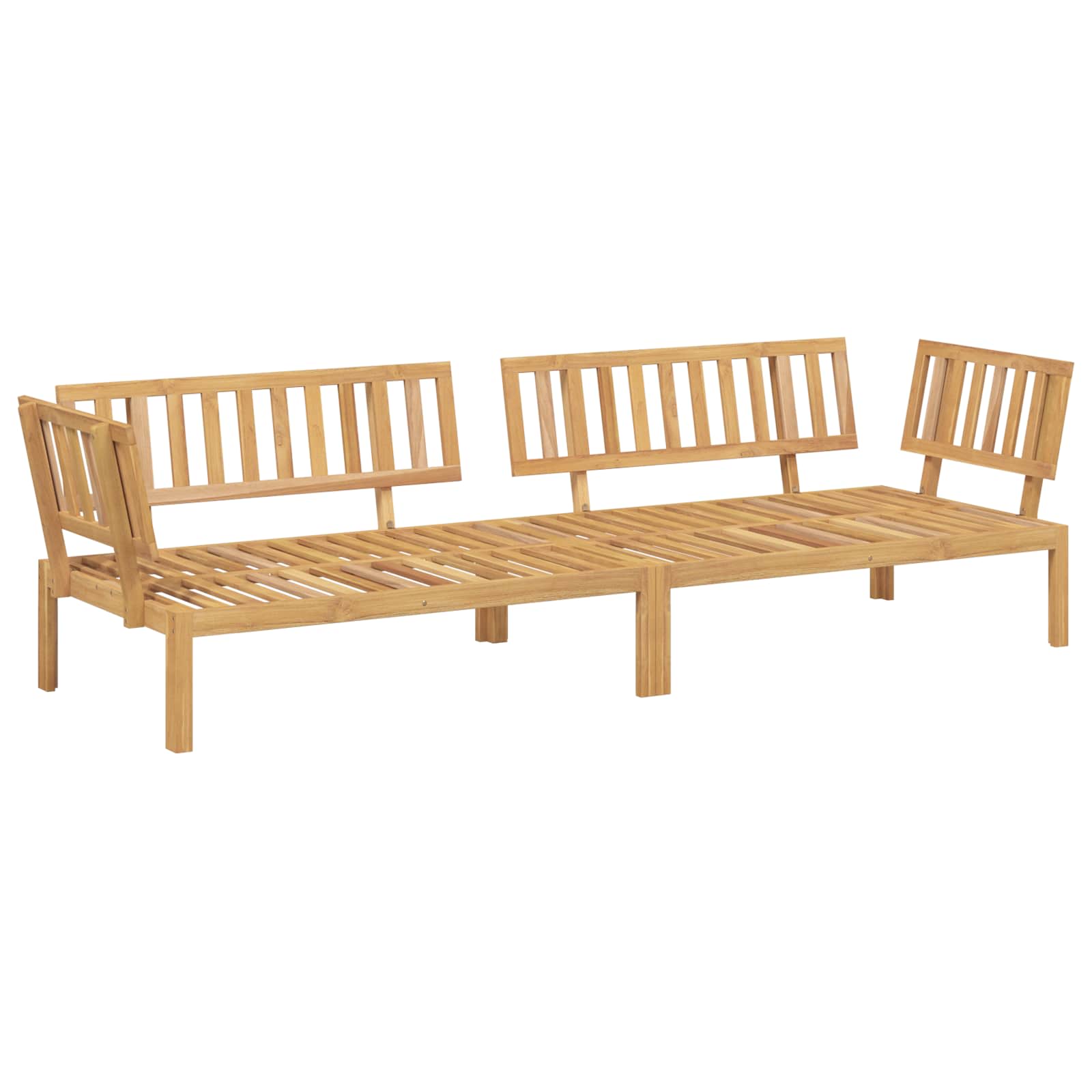Sofa Set mit Kissen Uni 2 pcs Anthrazit Massivholz Akazie