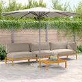 Sofa Set mit Kissen Uni 4 pcs Taupe Massivholz Akazie