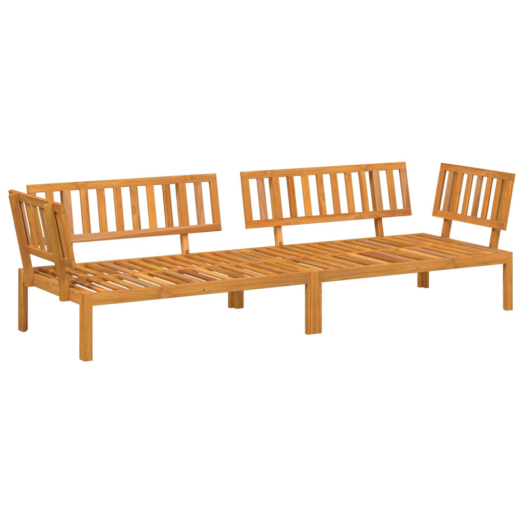 Sofa Set mit Kissen Uni 2 pcs Taupe Massivholz Akazie