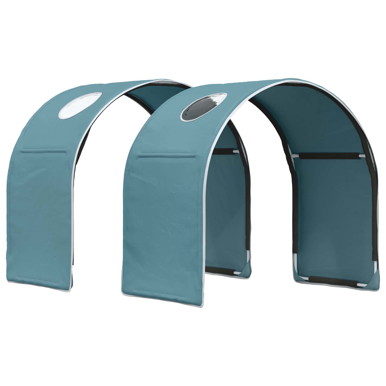 Bettunnel 2 pcs Himmelblau 211 x 52,5 x 2 cm Polyester
