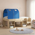 Bettunnel 2 pcs Blau 211 x 52,5 x 2 cm Polyester